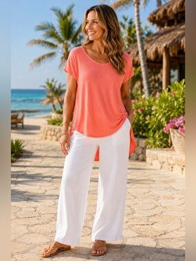 🌺 Bench Coral High-Low Performance Blouse | Medium🌸